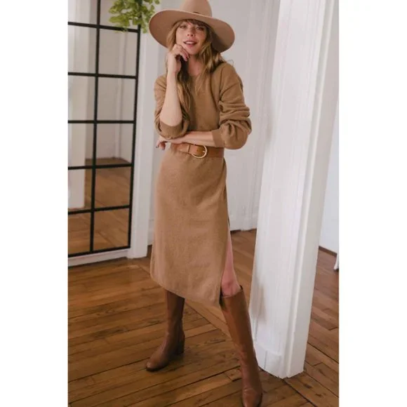 Saaj AMÉLIE Dress in Camel - Picture 2 of 7